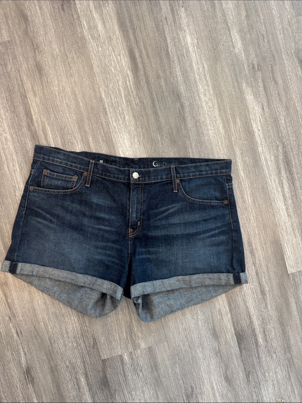 GAP Dark Blue Denim Cuffed Women’s Shorts